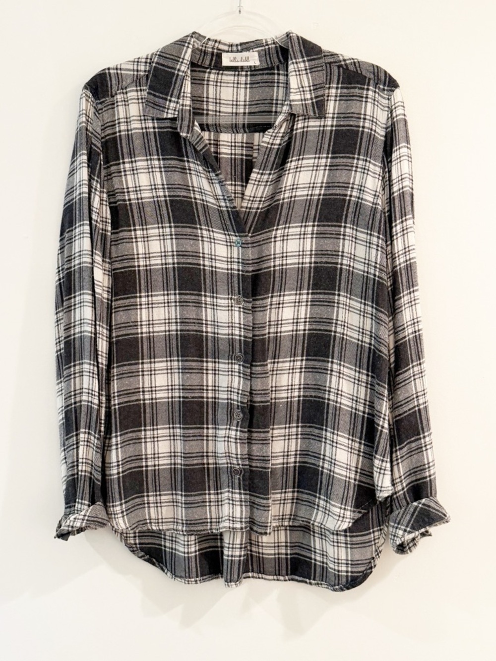 Bella Dahl Women’s Long Sleeve Plaid Button Up Shirt